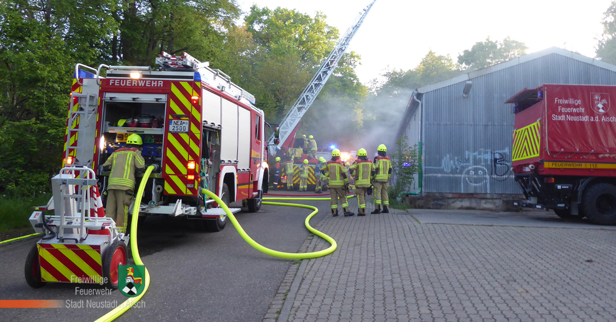 Übungslage: Brand Werkstatt, drei Vermisste